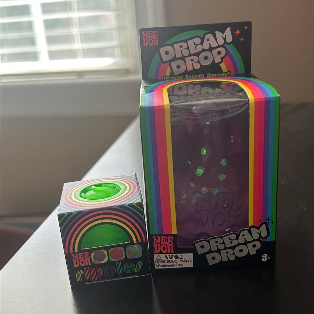 NEW UNOPENED NEEDOH BUNDLE Purple Dream Drop & green teenie ripples ball
